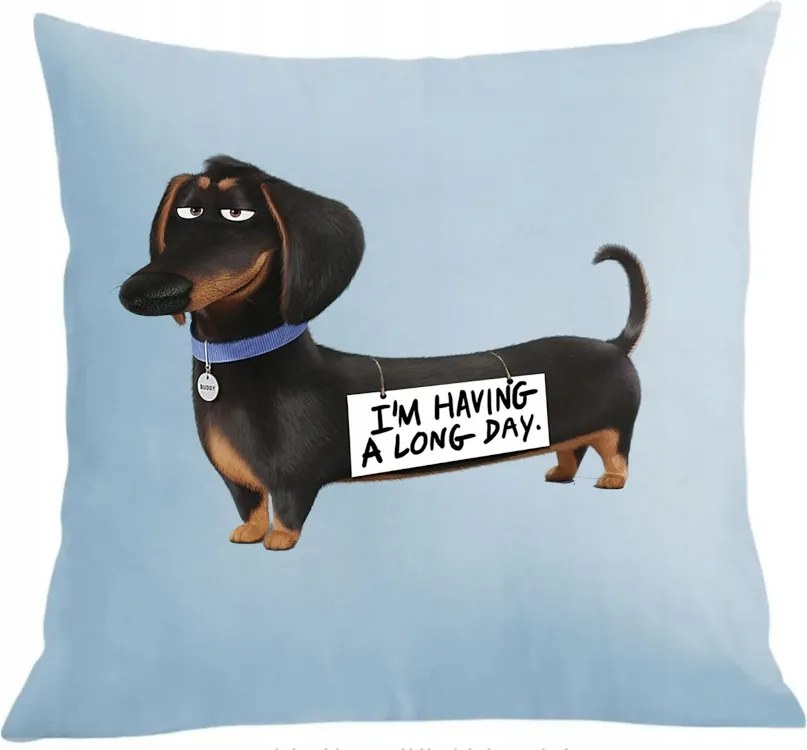 Párna párnahuzat nyomott mintás tacskó kutya