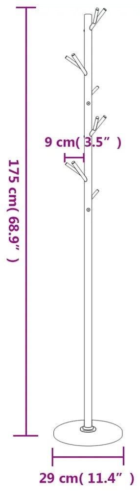fehér porszórt vas ruhafogas 175 cm