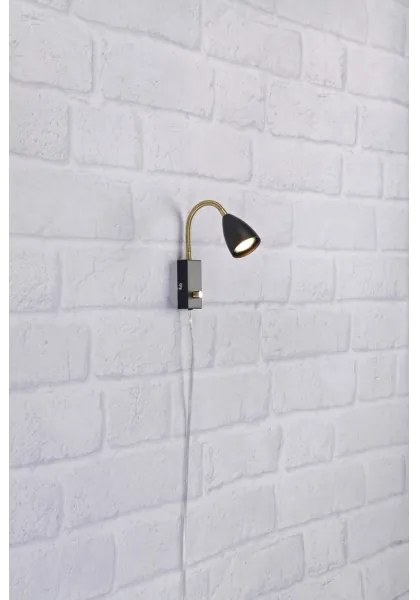 Markslöjd 106589 - Fali lámpa CIRO 1xGU10/7W/230V, állítható, fekete