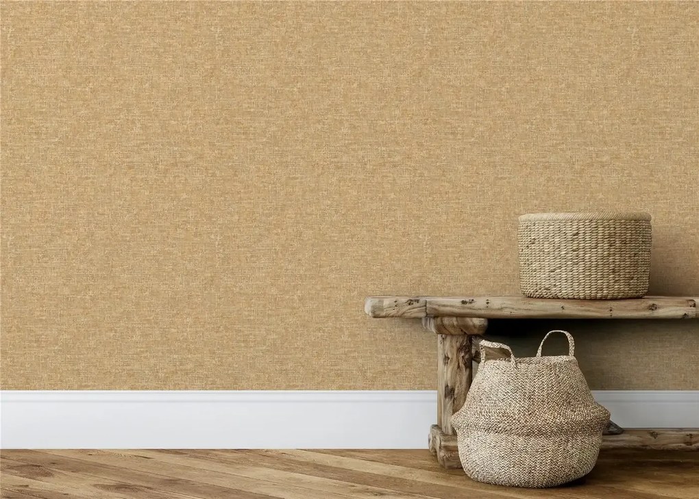 Esselle Home A La Mode Artisan Weave okkersárga egyszínű szövet hatású vlies tapéta – 100005EH