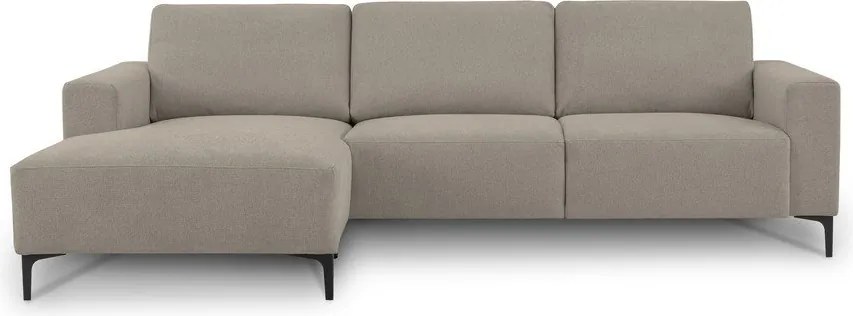 Világosbarna zsenília sarokkanapé (bal oldali-heverő résszel) Fabian – Scandic
