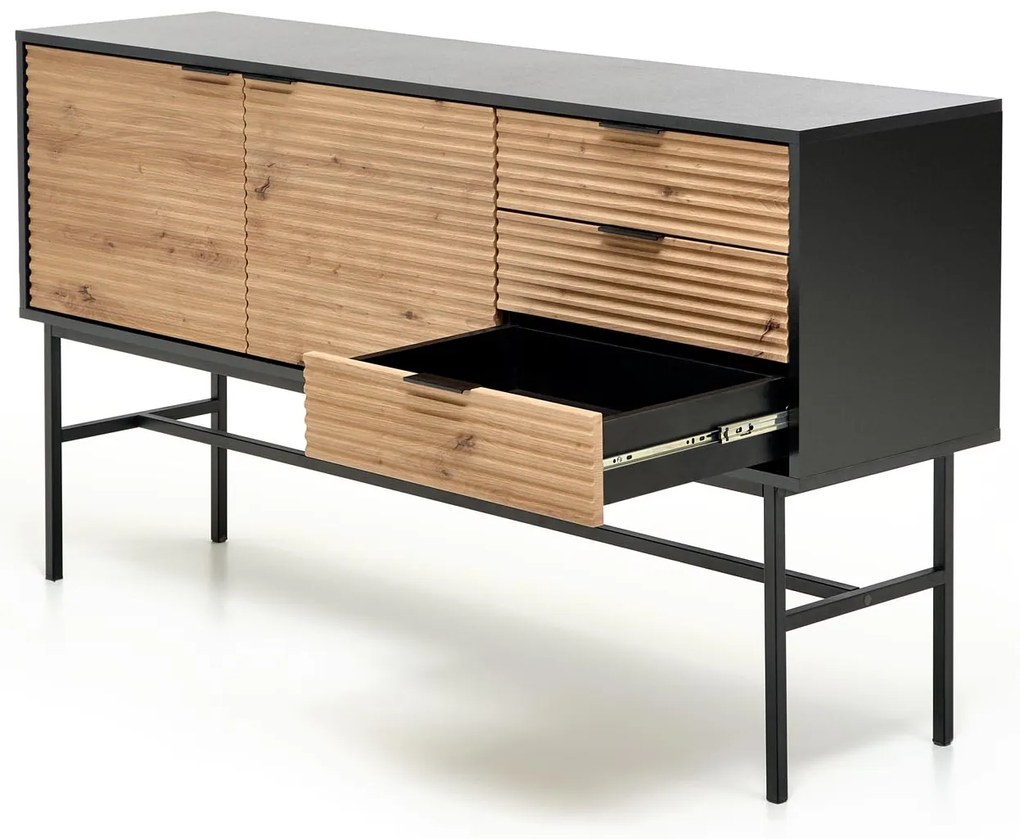 TUMBA komód tölgy artisan dekorban