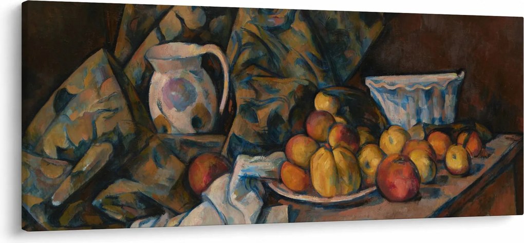 Kép - Paul Cézanne, Still Life with Apples and Peaches, reprodukciók (120x50 cm)