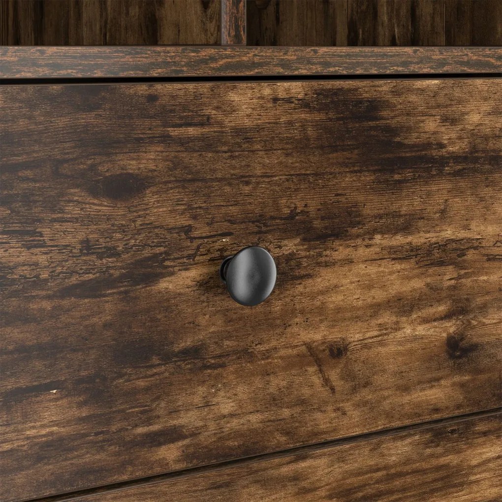 Magasfiú fiókkal Füstölt tölgy 45.5 x 34 x 127 cm Faanyag