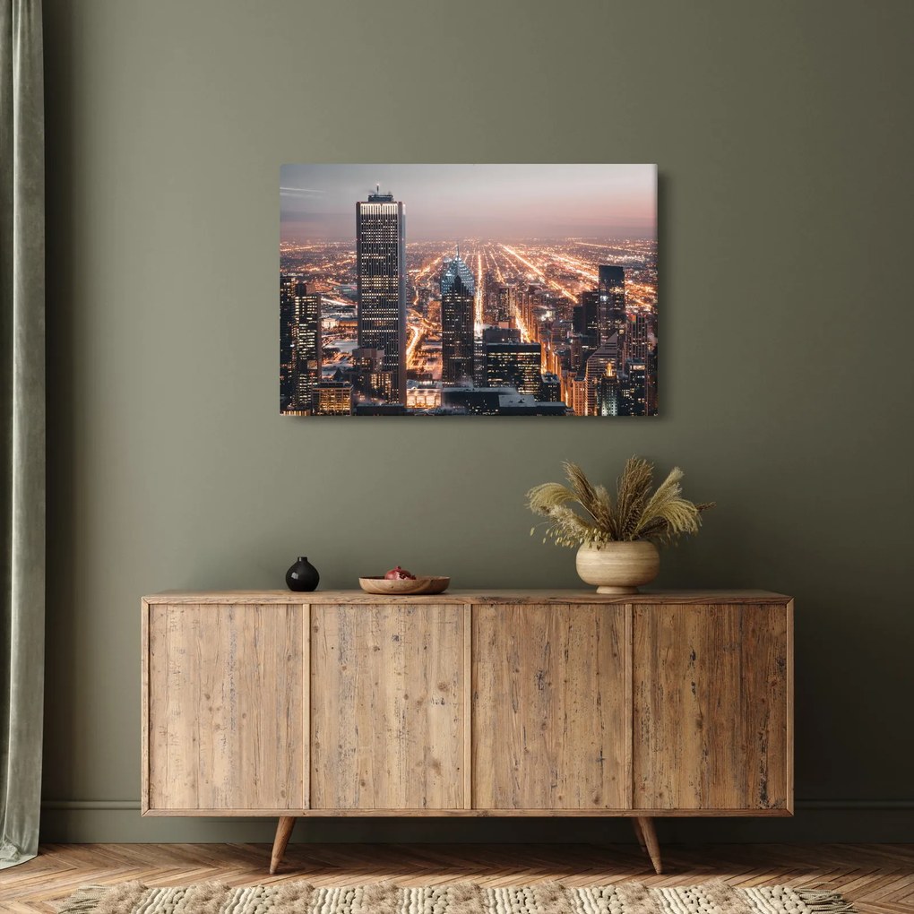 Fényes metropolisz képe (90x60 cm)