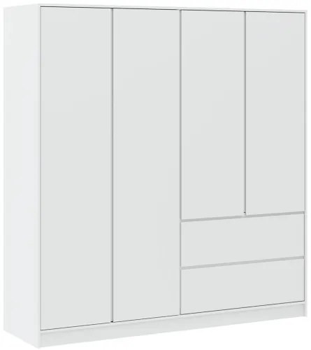 BASIT Gardróbszekrény Fehér Színben 195 cm