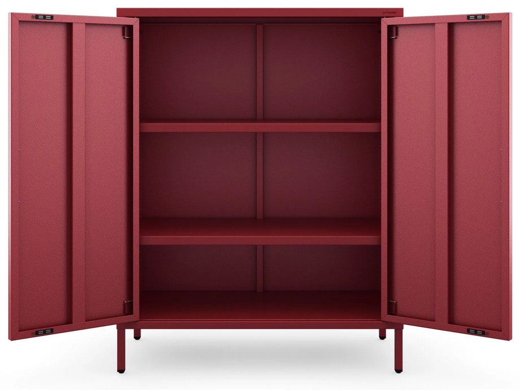Szafka z półkami VITO, 800 x 1015 x 400 mm, Modern: czerwona