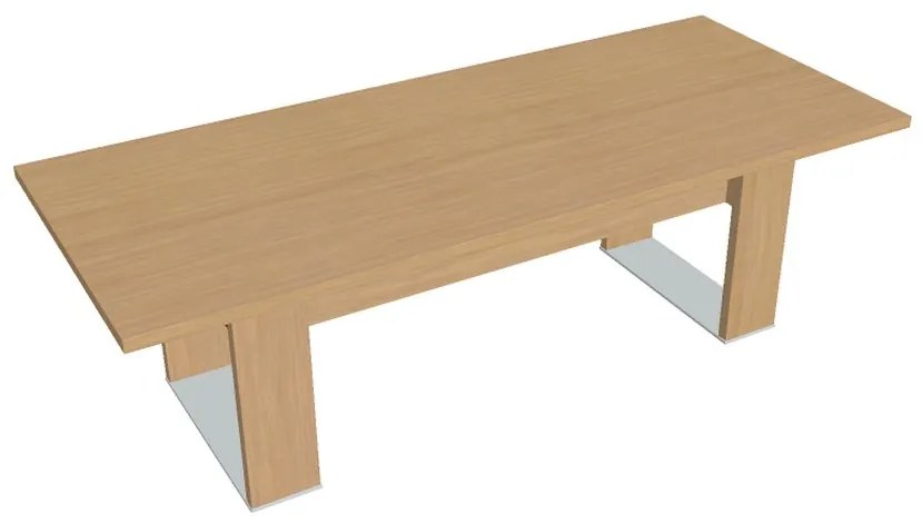 Verno+ S tárgyalóasztal 240 x 100 cm, világos tölgy / narancs