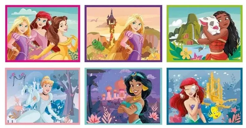 Disney Hercegnők Happy Space mesekocka 12 db-os Clementoni