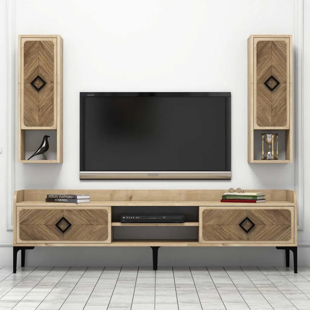 Samba TV-állvány, tölgy, 180 cm