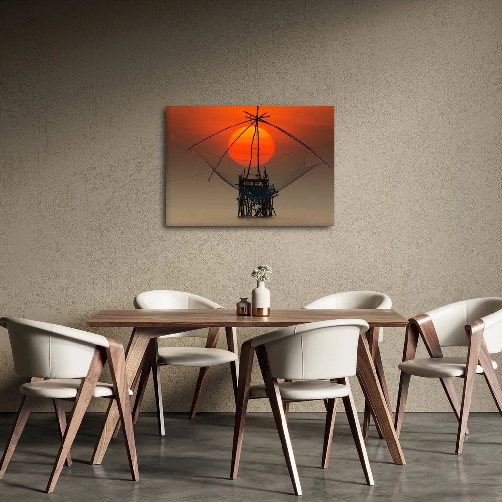 Kép - Napkelte, Pakpra-tó (70x50 cm)