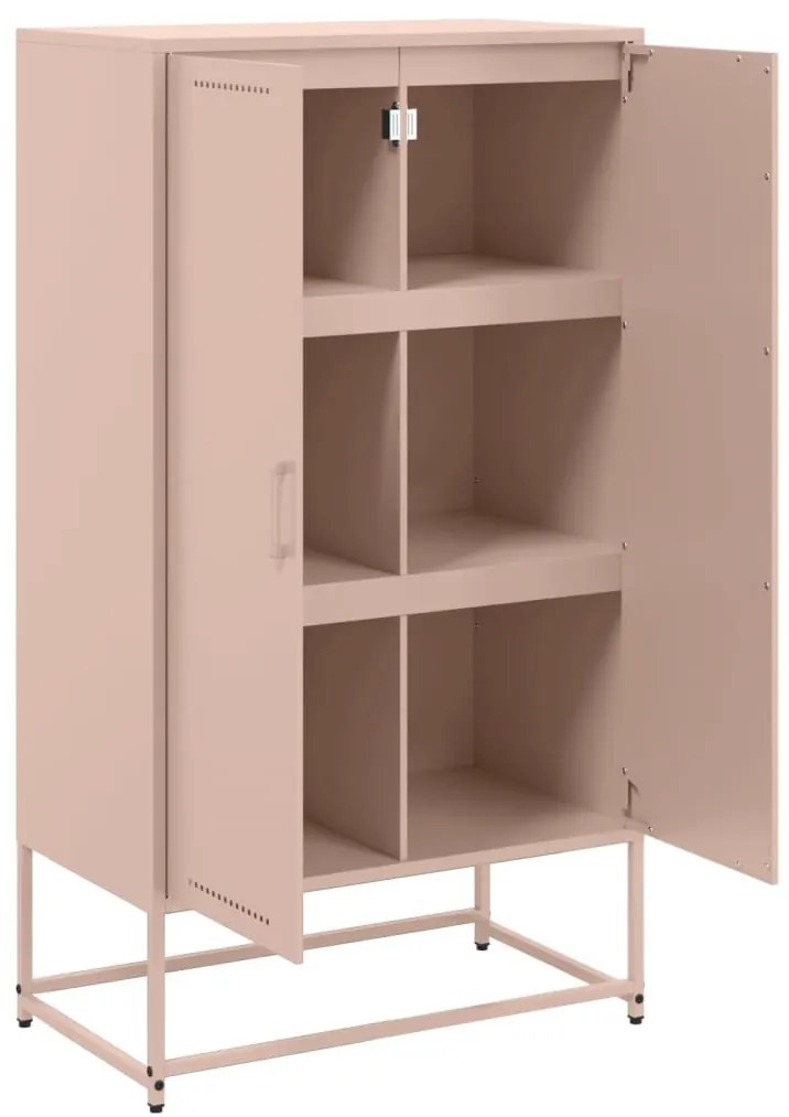 rózsaszín acél magasszekrény 68,5 x 38,5 x 123,5 cm