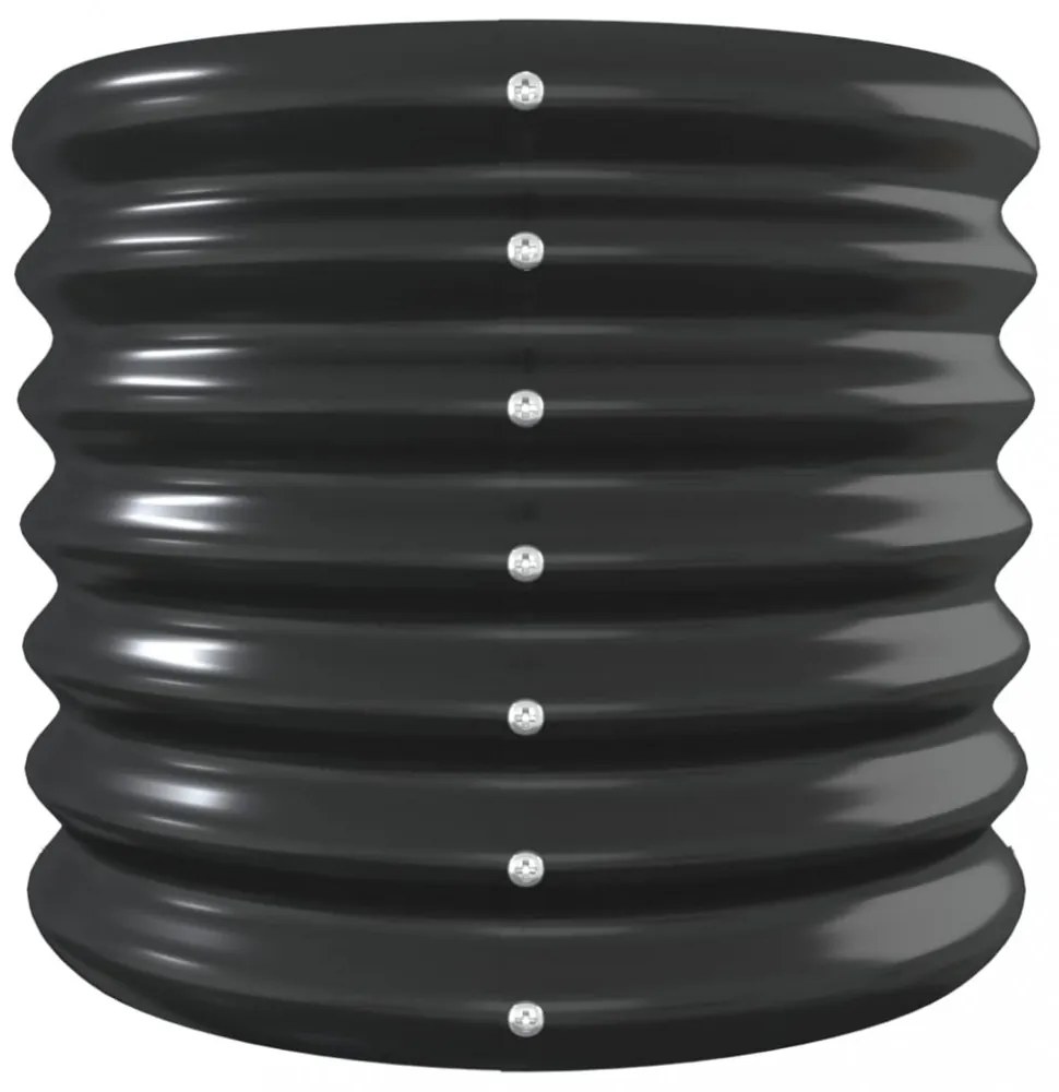 antracitszürke horganyzott acél kerti magaságyás 260x40x36 cm