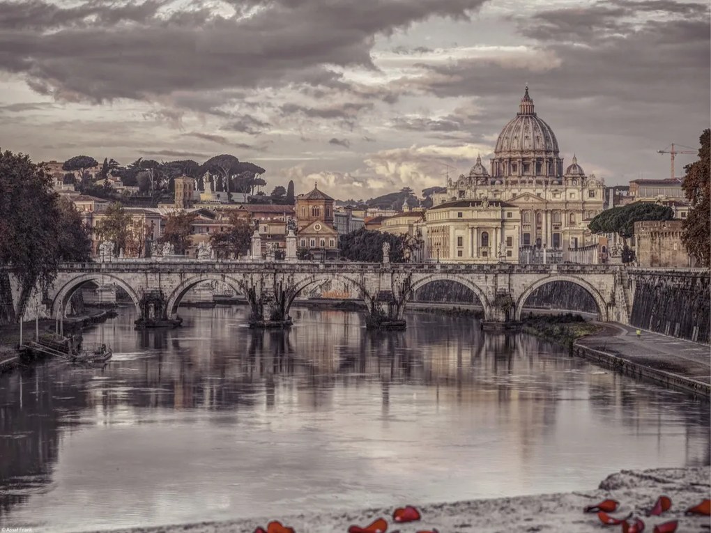 Poszter 40x30cm Kilátás a Basilica di San Pietro-ra a Vatikánban 2, Assaf Frank