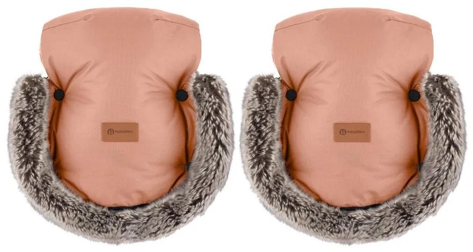 PETITE&MARS - Babakocsi kézvédő FURRY Pastel Peach