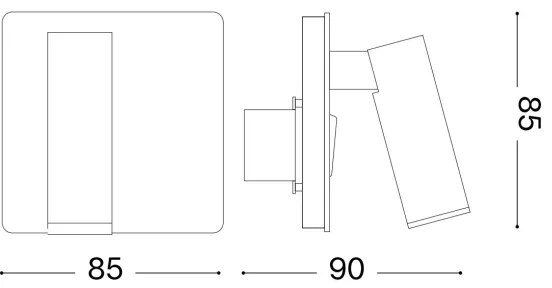 Ideal Lux - LED Fali spotlámpa LITE LED/3W/230V CRI 90 fehér