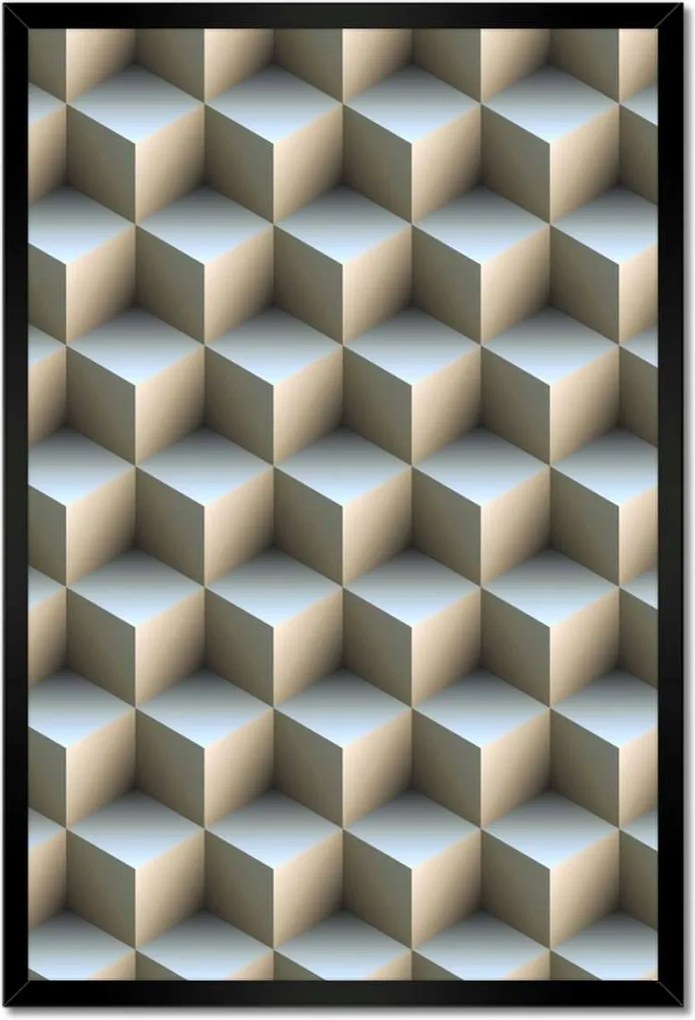 Poszterek keretben 40x60 3D kockák