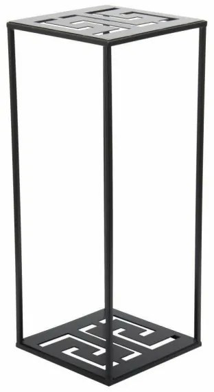 Virágállvány 60x24 cm fekete színben