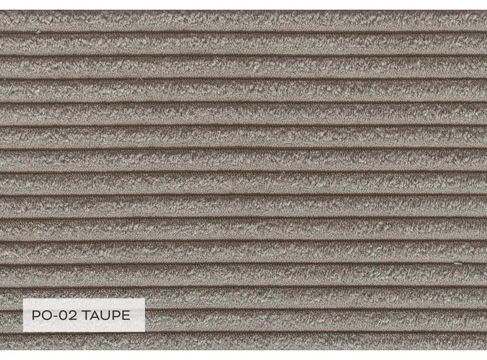 Bézs kordbársony kinyitható sarokkanapé (jobb oldali-U alakú) Brave Dave – Miuform