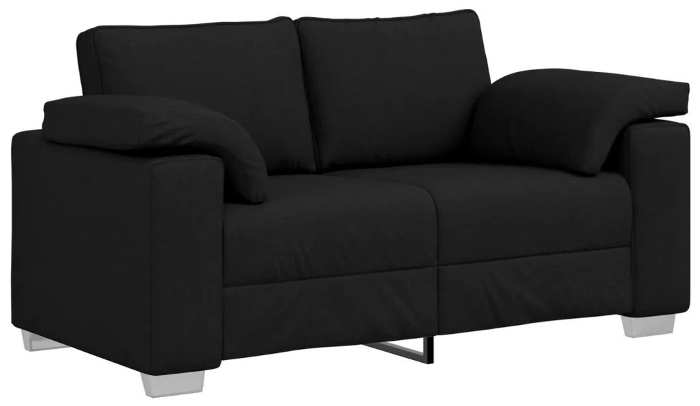 Kétfős kanapé - Fekete - 120 cm - Szövet