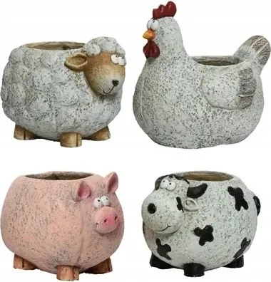 Virágtartó fedél Tehén Bárány Malac virágtartó Állatok