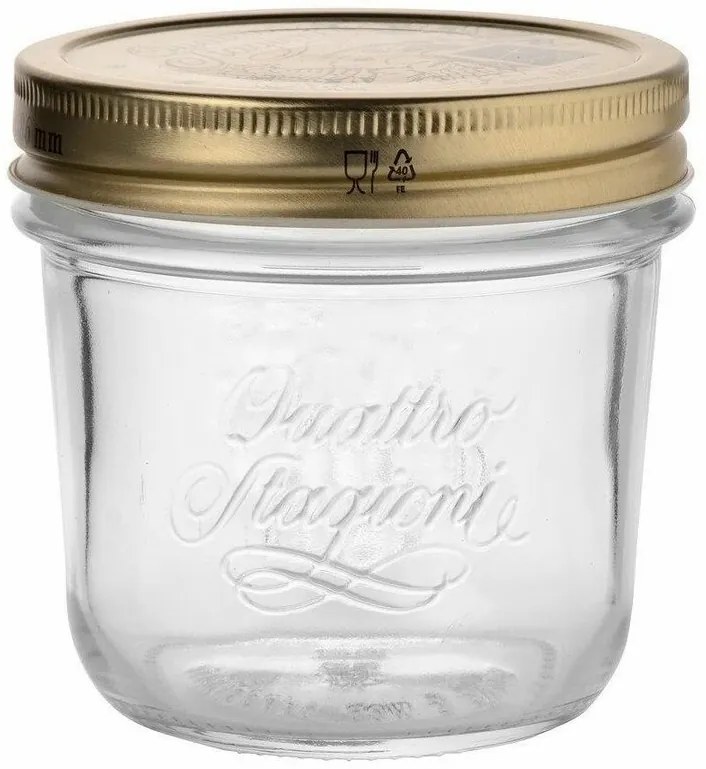 Bormioli Rocco Quattro Stagioni Wide Mouth befőttesüveg fedővel, 200 ml