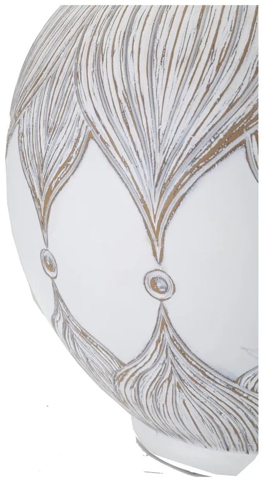 Fehér-aranyszínű asztali lámpa textil búrával (magasság 59 cm) Atene – Mauro Ferretti