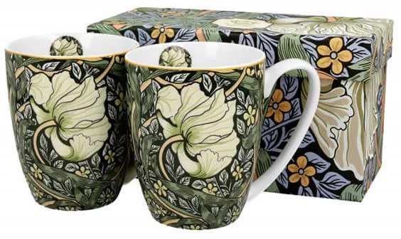 Porcelán bögre 2 személyes dobozban William Morris Pimpernel