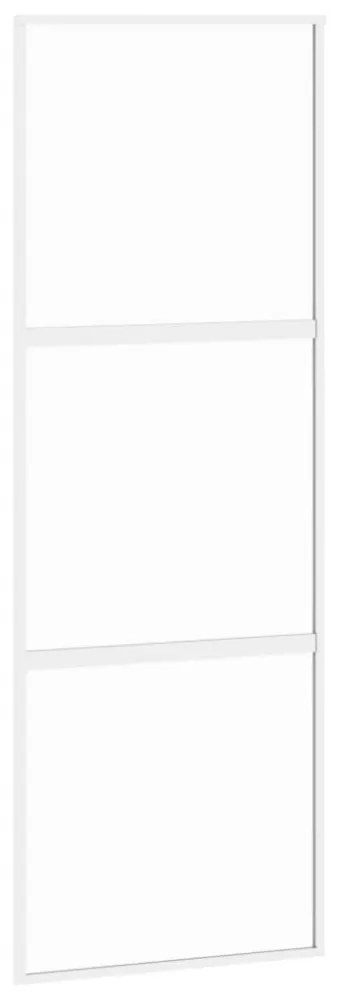 fehér edzett üveg és alumínium tolóajtó 76 x 205 cm