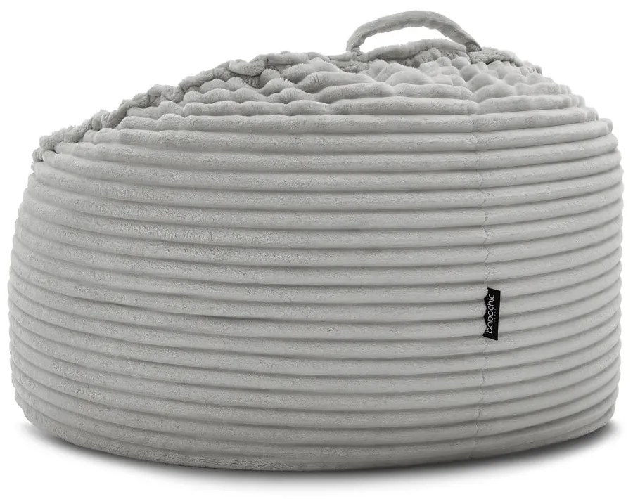 Világosszürke kordbársony babzsákfotel Socrate – Bobochic Paris