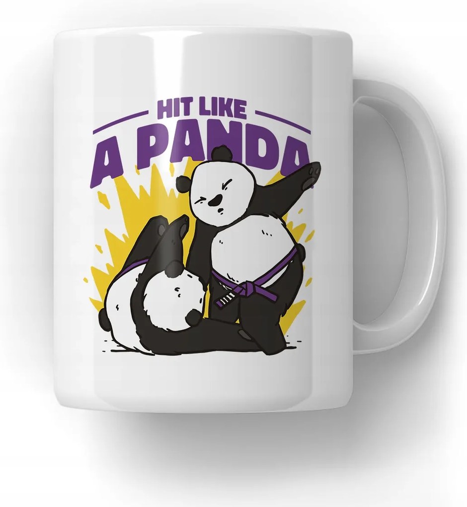 Panda Bögre JiuJitsu Ajándék Panda Rajongóknak Panda Ajándék