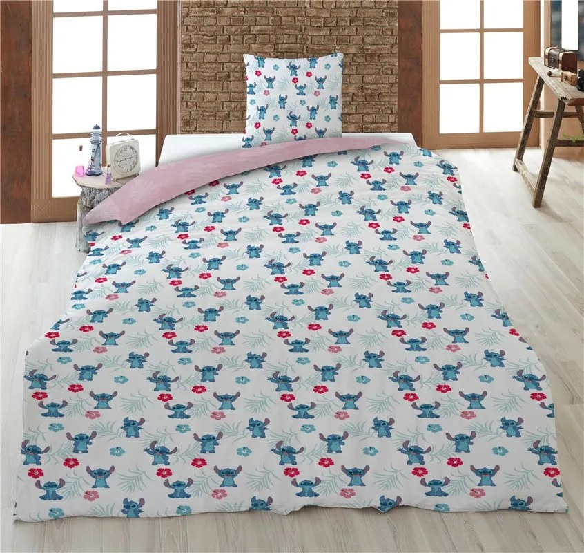 Disney Lilo és Stitch, A csillagkutya Island Friends ágyneműhuzat 140×200cm, 65×65 cm