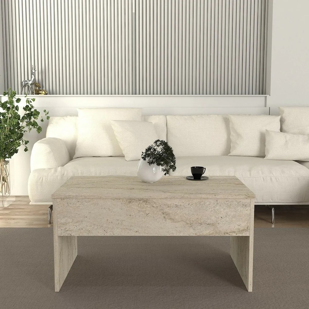 Akilli Travertine dohányzóasztal