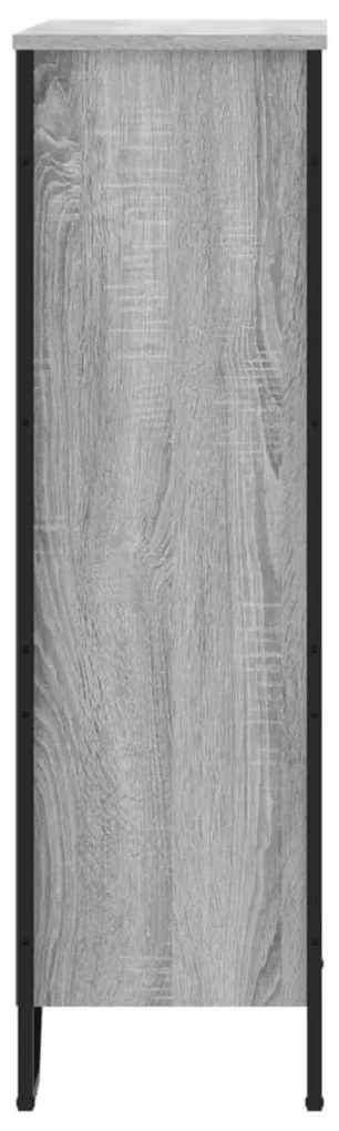 szürke sonoma színű szerelt fa könyvespolc 80 x 31 x 106 cm