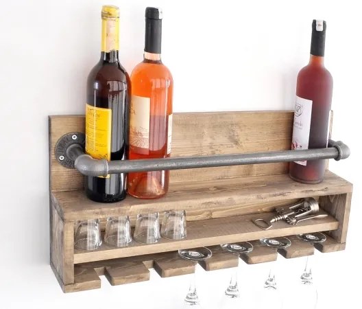 Konyhai fali polc BORU 28x60 cm luc/fenyő