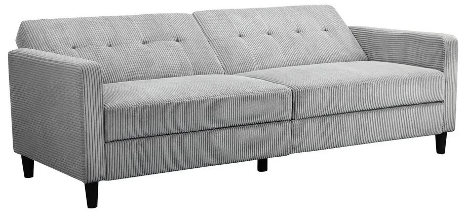 Világosszürke kordbársony kinyitható kanapé 82 cm Hartford – Støraa