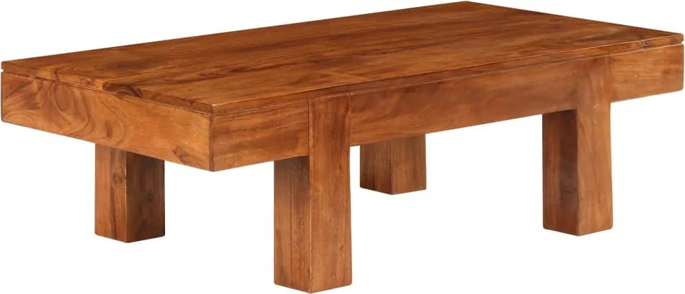 vidaXL tömör akácfa dohányzóasztal mézszínű bevonattal 100x50x30 cm