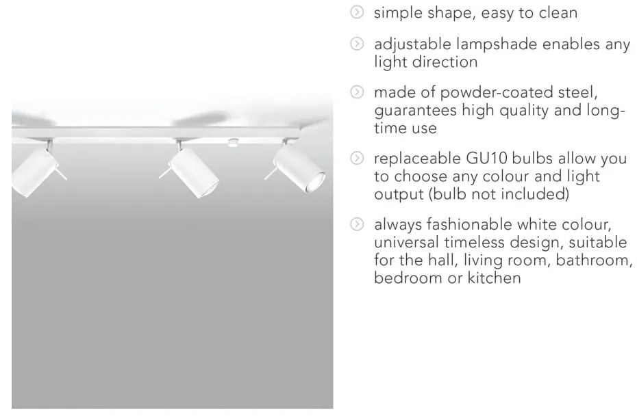 Etna 4L fehér mennyezeti lámpa - Sollux