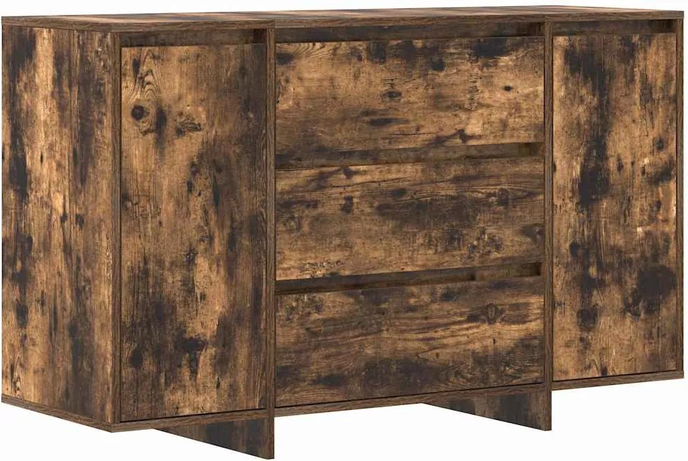 vidaXL Széf fiókkal Füstölt tölgy 120 x 41 x 75 cm Faanyag