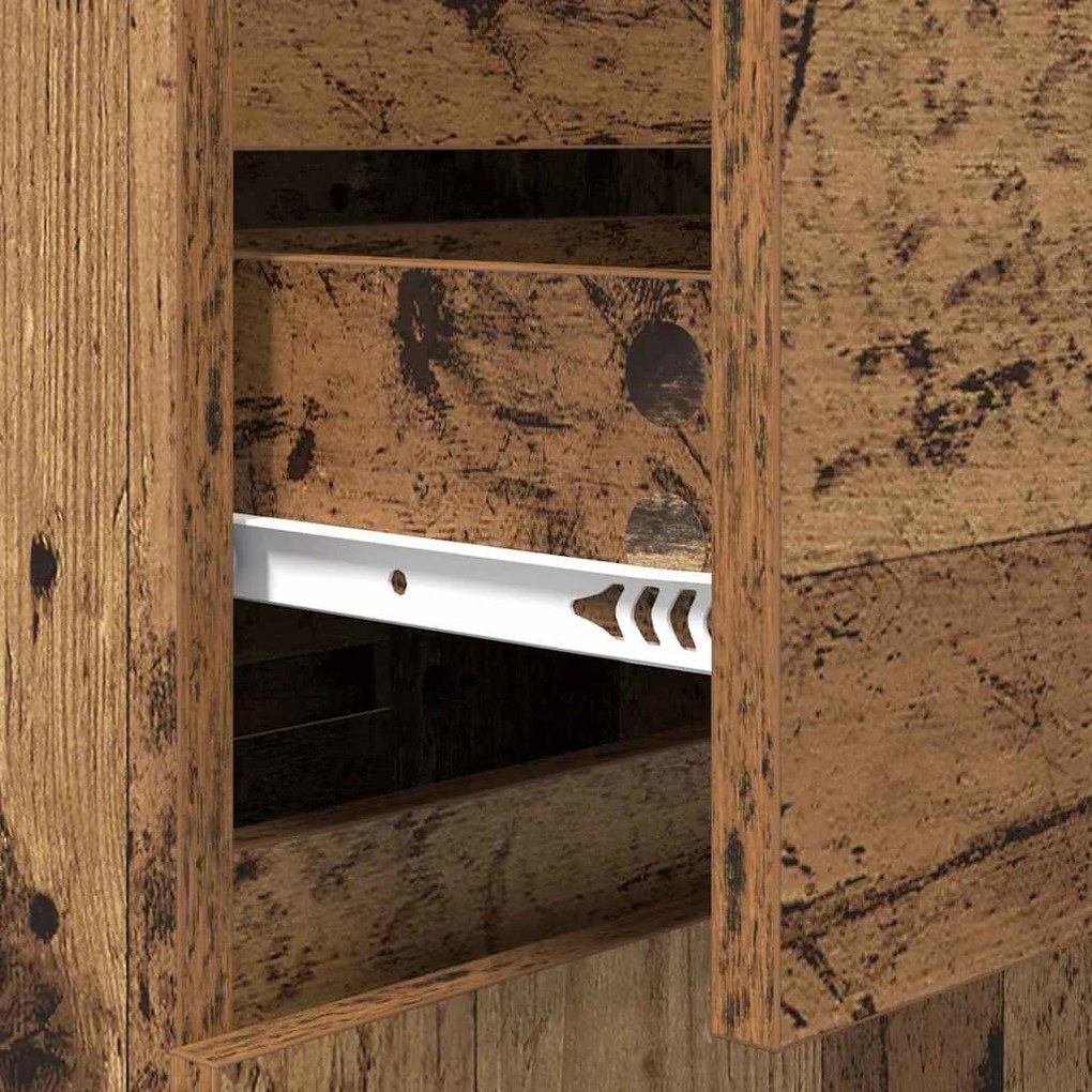 Széf fiókkal Régi fa 35 x 40 x 70 cm Faanyag