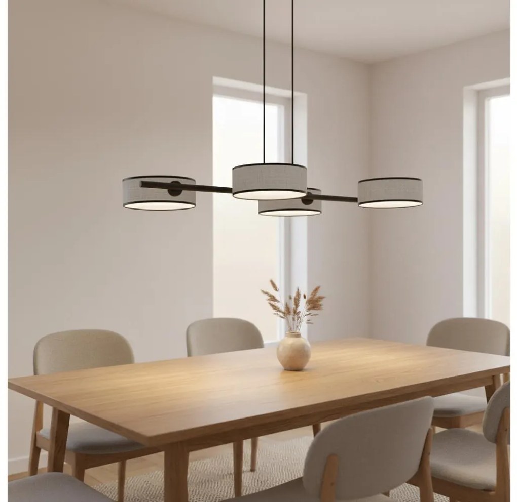 DRUMZ kábeles csillár 4xE14/10W/230V szürke