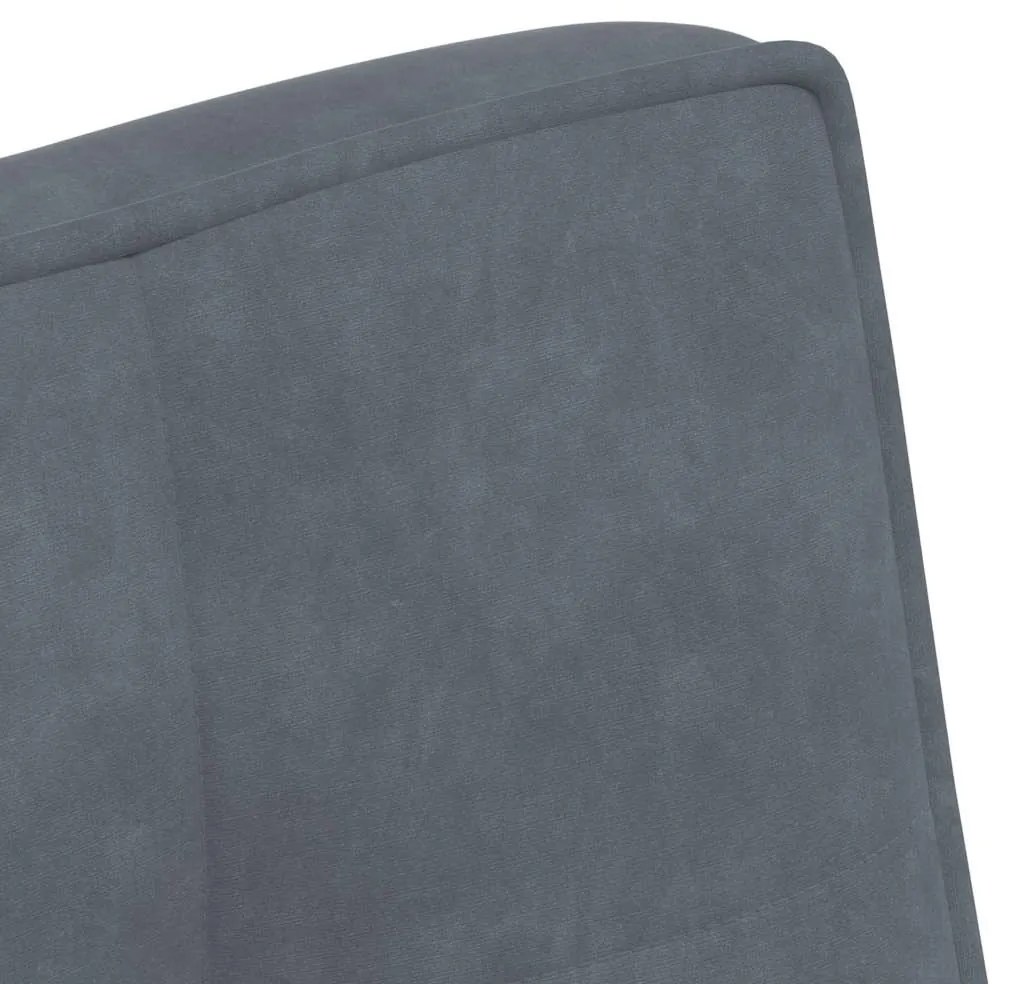 vidaXL sötétszürke bársonypad 110 x 74 x 84 cm