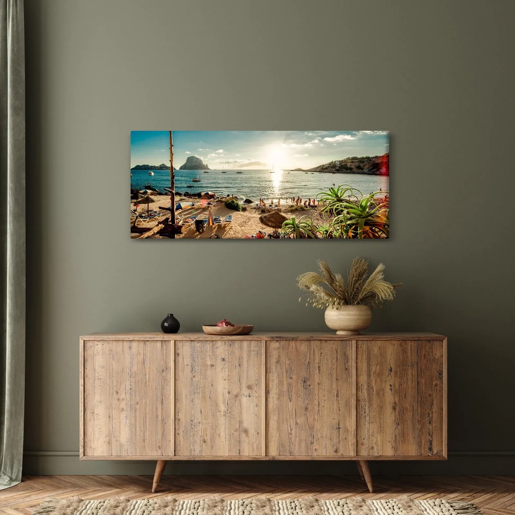 Kép - Strand emberekkel (120x50 cm)
