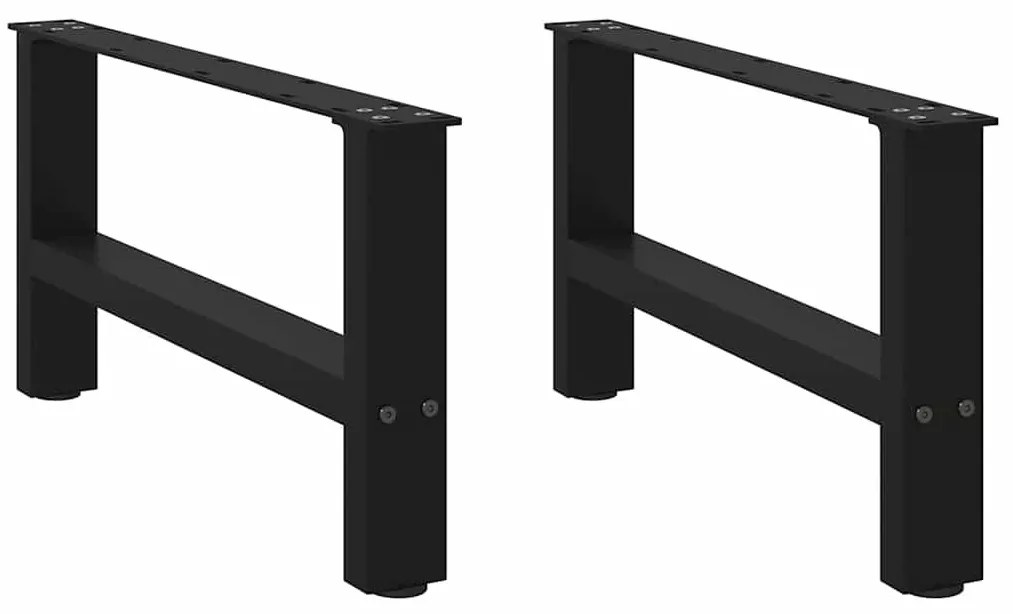 2 db fekete acél dohányzóasztal láb 70 x (30-31) cm