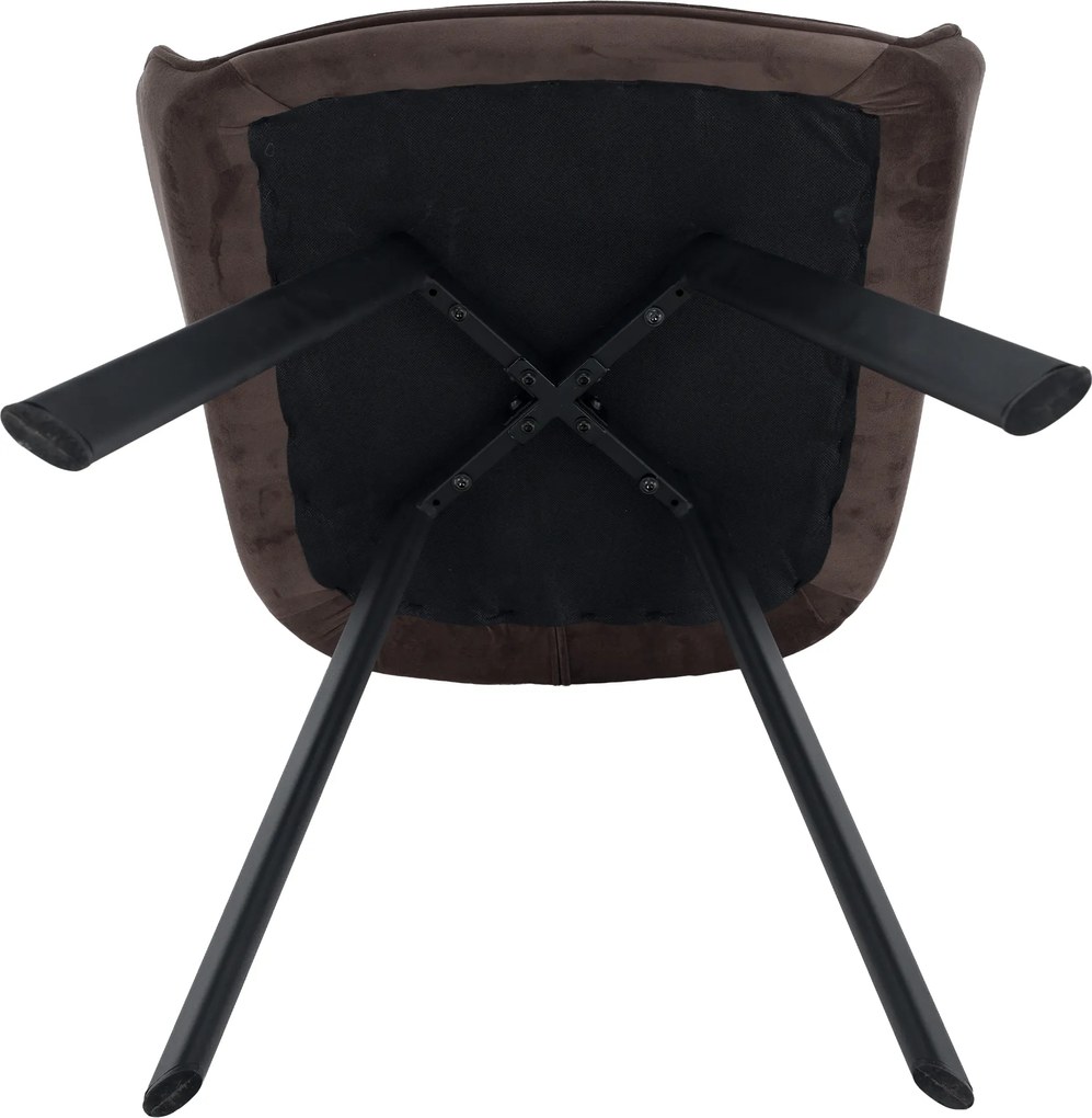 Design fotel, szürkésbarna Velvet/fekete, PETIN