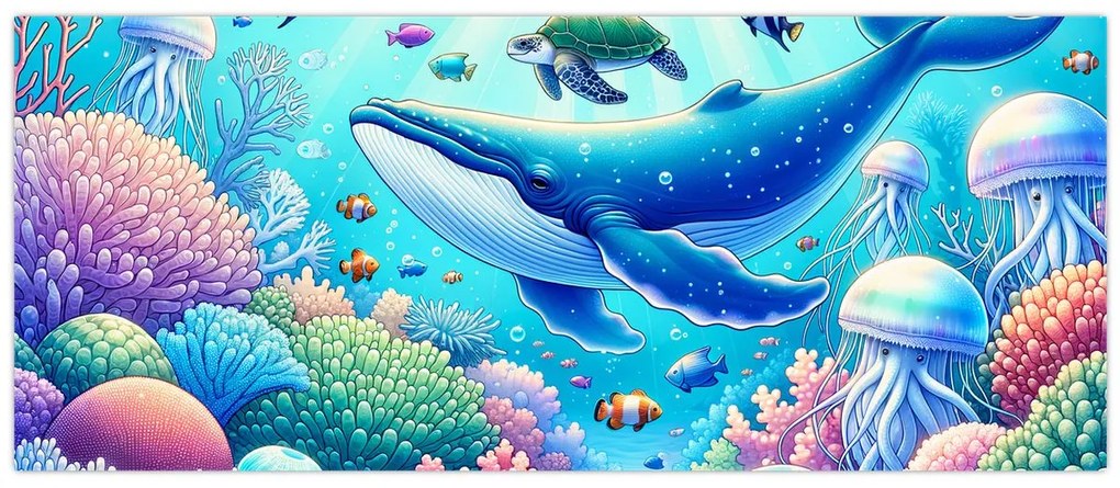 Kép – Víz alatti világ (120x50 cm)