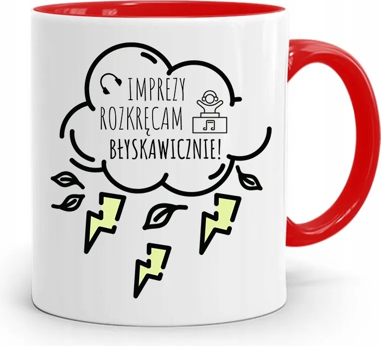 Dja Zene Bögre Piros Party Pörgettyű Nyomtatott Fotóval