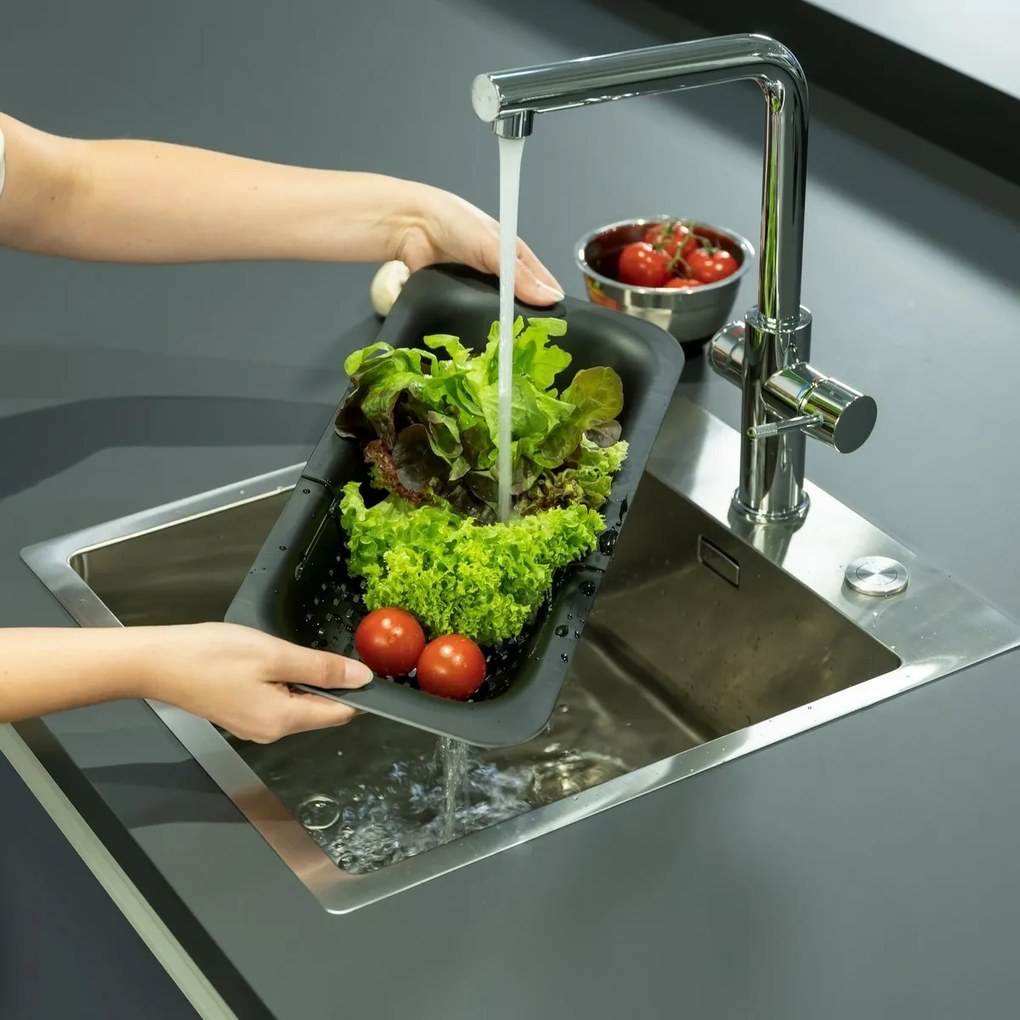 Wenko Sivo teleszkopikus szűrő mosogatóba 36,5-50 cm, fekete