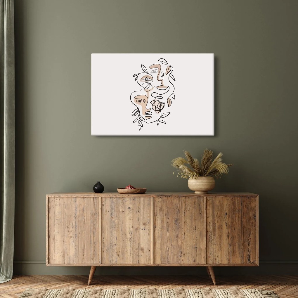 Kép - Line art arckezelés (90x60 cm)