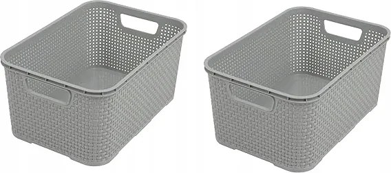 Branq Műanyag Kosár Szürke 5L 4db